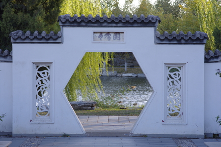 Courtyard and doorwayの写真素材