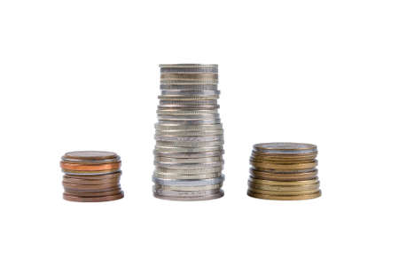 financial pyramid,skyscraper from coins , coinage,graphの写真素材