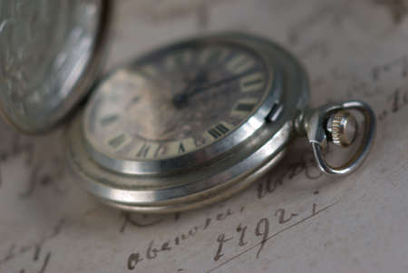 Old-time watch,current of time,,history,manuscriptの写真素材