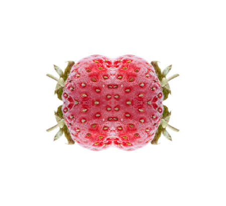 double frozen strawberries,ripe ,juicy,usefulの写真素材