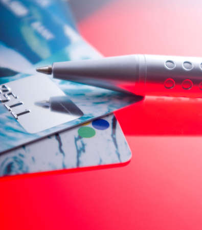 Credit card .Credit card-financial backgroundの写真素材