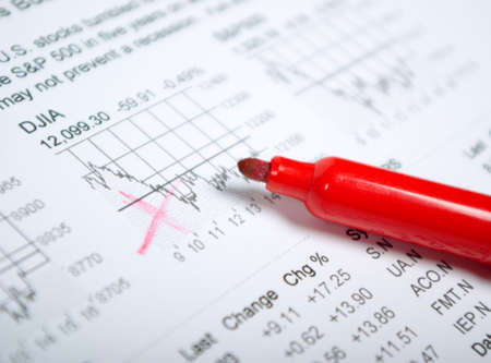 Business accessories on a background of diagrams. closeupの写真素材