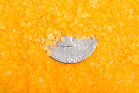 American dollar in gold(en) song - financial crisisの写真素材