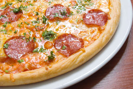 Pizza Pepperoni on plate