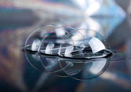 abstract scene 8, bubble,mirror image,colour backgroundの写真素材
