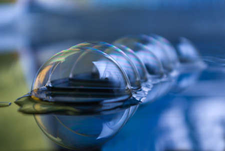 abstract scene 10 , bubble,mirror image,colour backgroundの写真素材