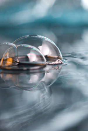 abstract scene 22 ,soapy  bubble,mirror image,colour background