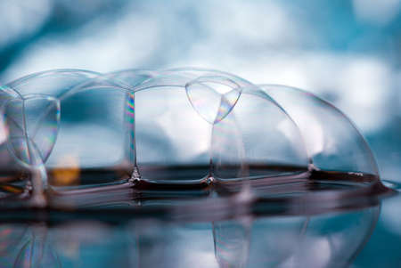 abstract scene 43 ,soapy  bubble,mirror image,colour backgroundの写真素材