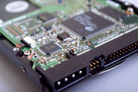 Computer part surface texture macro shotの写真素材