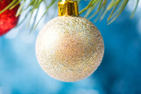 christmas ornament with christmas treeの写真素材