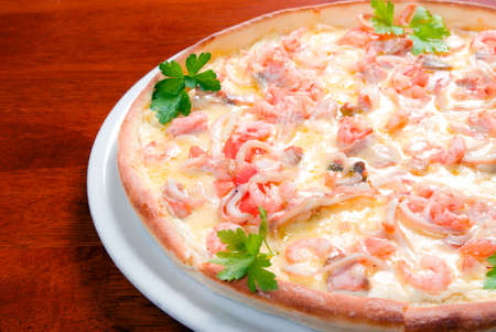 This is a tasty pizzaの写真素材