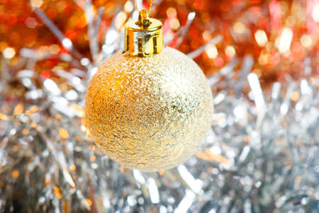 Colorful lights on christmas ballsの写真素材