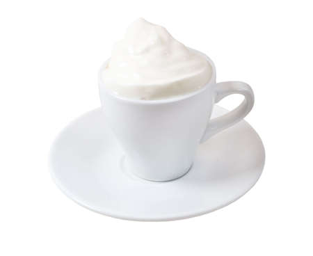 cappuccino.Cup of coffee on a white background の写真素材