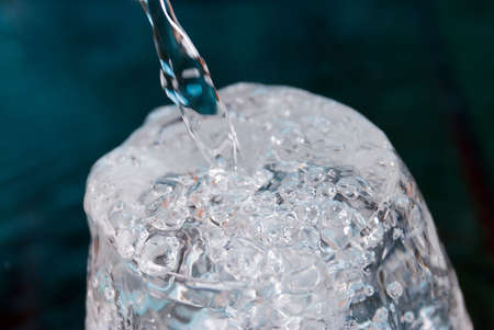  of water poured into a glass の写真素材