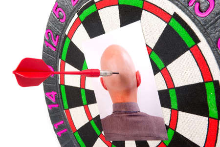 headhunter - business concepts.darts and photography of the headの写真素材