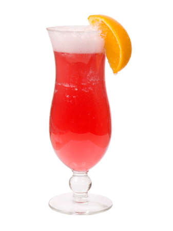 tropical cerise  cocktail isolated on white backgroundの写真素材