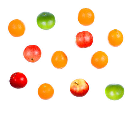 fruits isolated on a white backgroundの写真素材