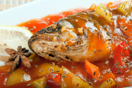 Sea wolf with vegetable.Chinese style