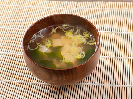  japanese soup closeupの写真素材