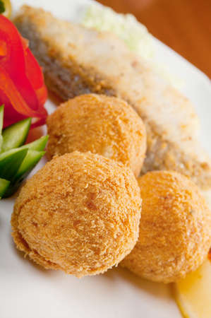 halibut with vegetable.Italian cuisineの写真素材