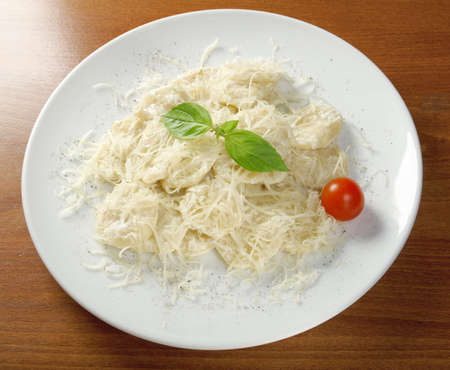 Dumplings with Potato .closeup