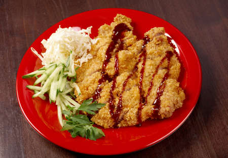 Pork roasted coating. traditional japanese foodの写真素材