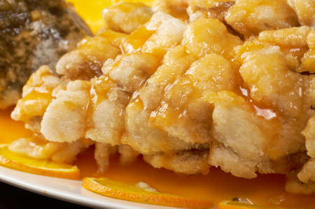 chinese cuisine .baked perch.rockfishの写真素材