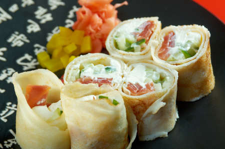 Chinese or Thai-style vegetable spring rolls 