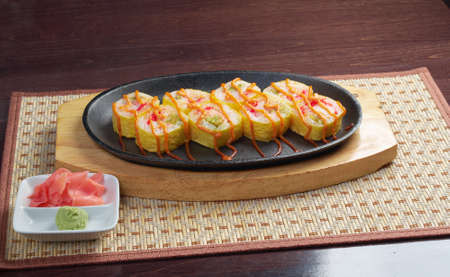Japanese fried tempura  sushi   traditional japanese food