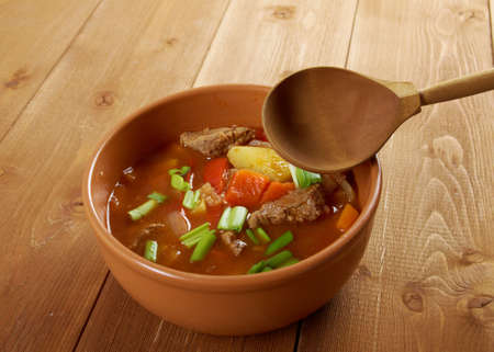 Traditional Bulgarian soup chorba.shurpa soupの写真素材