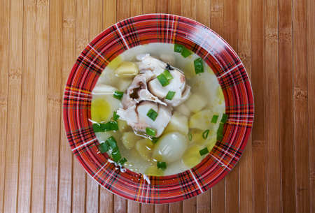 Ukha. Russian home  traditional fish soup.の写真素材