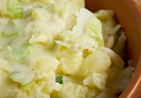 Dish of Colcannon potato.Irish traditional  recipeの写真素材