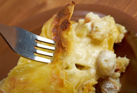 fish lasagna.country cuisineの写真素材