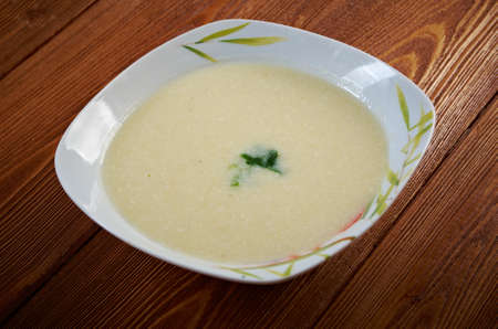 Vichyssoise, traditional french soup tasty home made leek soup