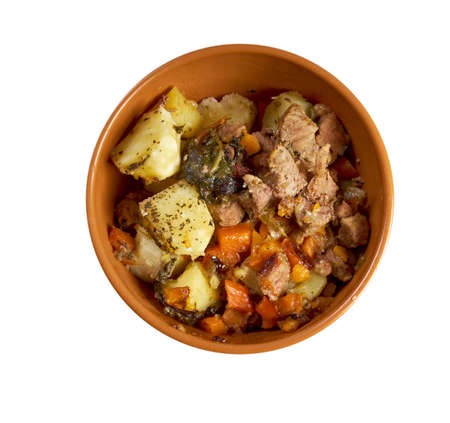 hot pot Stew with Carrots and Potatoes .country cuisine .farm-styleの写真素材