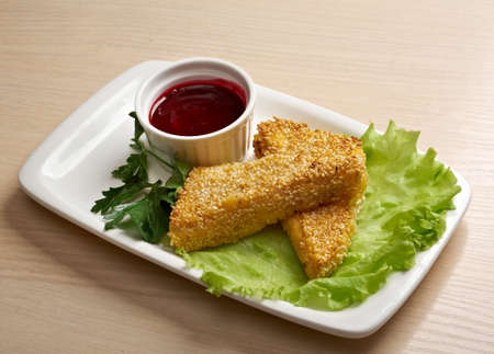 fresh baked pie with sesameの写真素材