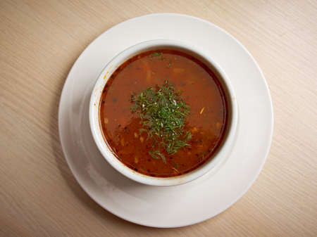 A thick and hearty spicy Mexican soupの写真素材