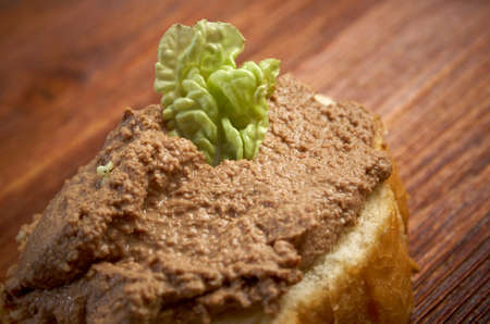 slice of bread with patÐ±.farmhouse,home-styleの写真素材