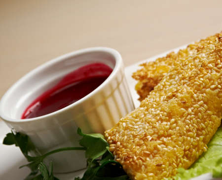 fresh baked pie with sesame
