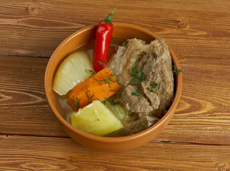 hashlama .Armenian stew  khashlama is lamb, potatoes and tomatoの写真素材