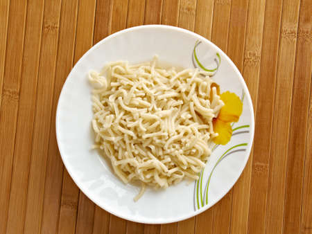 Plate of linguine Tagliatelleの写真素材