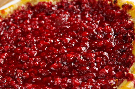 Round Homemade piece cowberryの写真素材