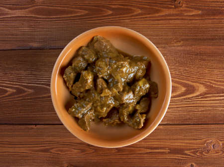 Indian Beef Curry with with basmati rice の写真素材