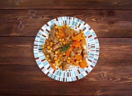Cholent or Hamin - is a traditional Jewish stew. basic ingredients of cholent are meat, potatoes,...