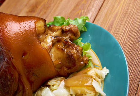 Bavarian  grilled knuckel of pork - German Pork Hocksの写真素材