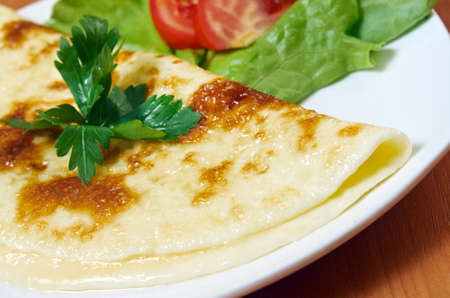 Omelet with vegetable .closeup