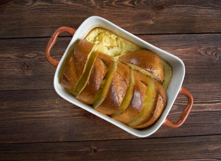 Freiburger Ramequin - German Baked Cheese,cream  with Toasted Breadの写真素材