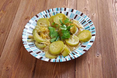 Minestra di zucchine - Italian zucchini soupの写真素材