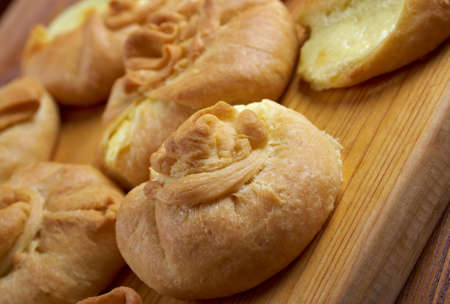 Russian pies with cheese and herbs