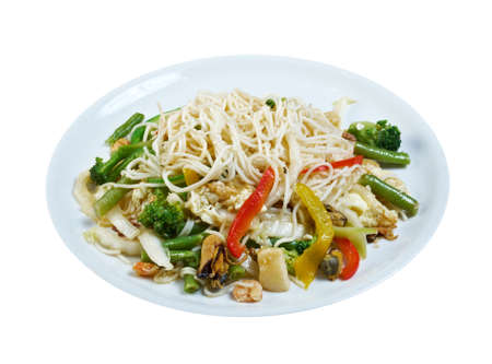  seafood   and somen noodles.chinese cuisineの写真素材